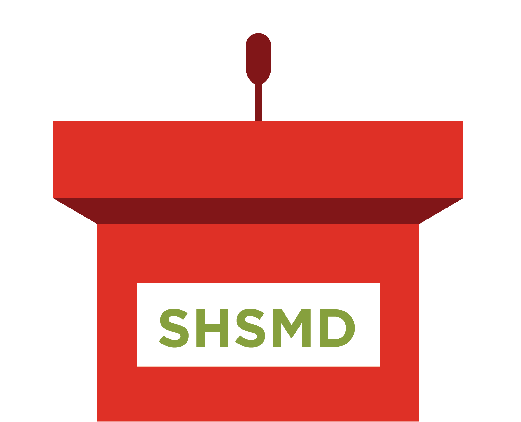 Podium with SHSMD label